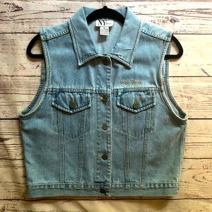 Vintage NY Jeans Denim Vest -SZ M Button Up